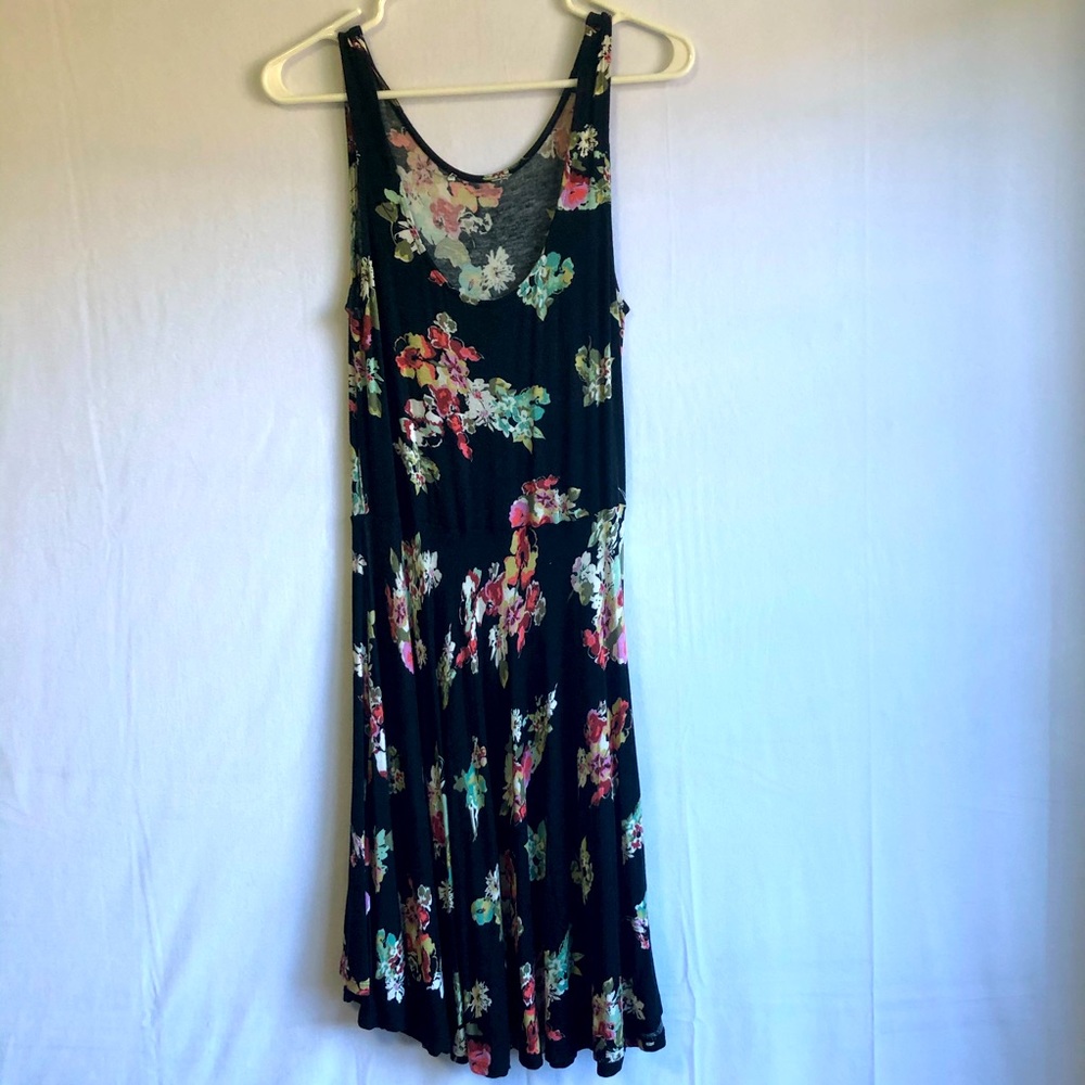Floral black dress